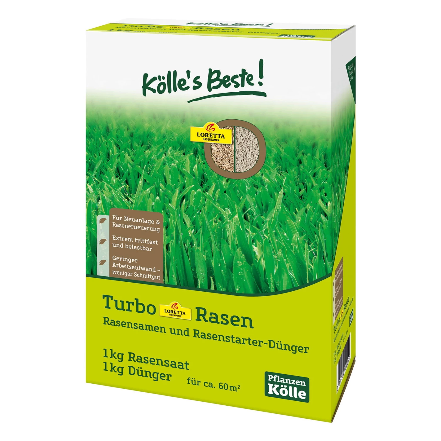 Kölle's Beste Turbo Loretta-Rasen 2 Kg 1 Kölle's Beste Turbo Loretta-Rasen 2 Kg