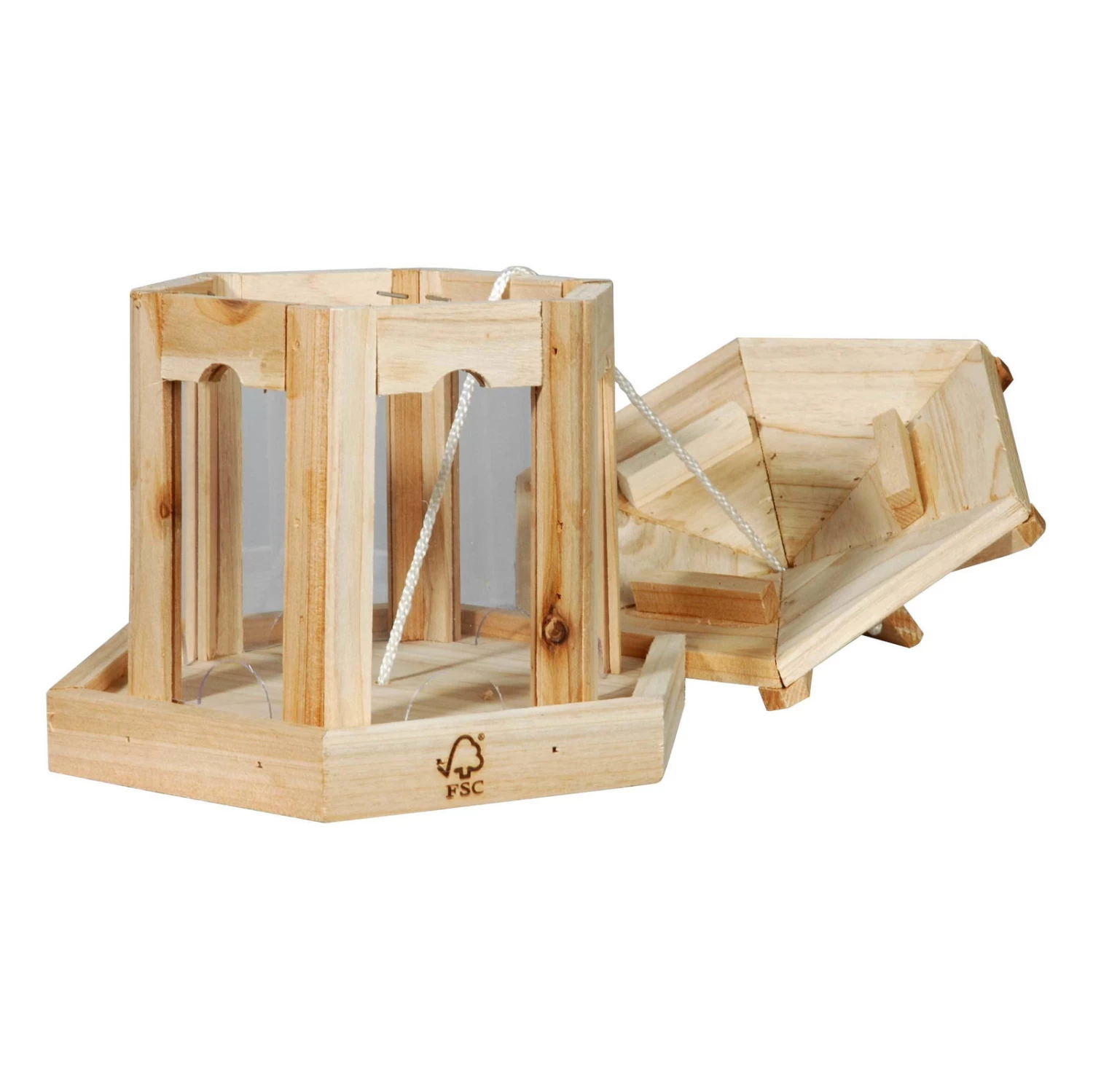 Vogelhaus Pavillon 6-Eck Hängend, FSC®-Holz Und Acrylglas, Ca. 19 X 18 X 18 Cm 2 Vogelhaus Pavillon 6-Eck Hängend, FSC®-Holz Und Acrylglas, Ca. 19 X 18 X 18 Cm – Bild 2