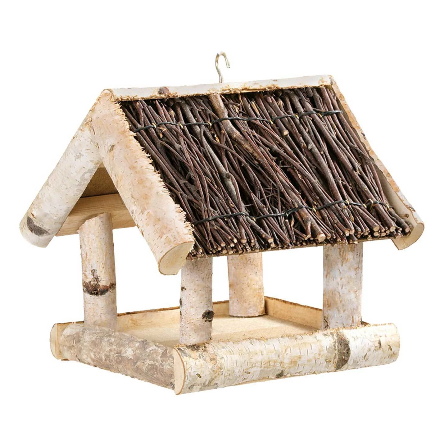 Vogelhaus Birke Mit Reisigdach, FSC®-Holz, Naturfarben, Ca. 25 X 26 X 26 Cm 1 Vogelhaus Birke Mit Reisigdach, FSC®-Holz, Naturfarben, Ca. 25 X 26 X 26 Cm