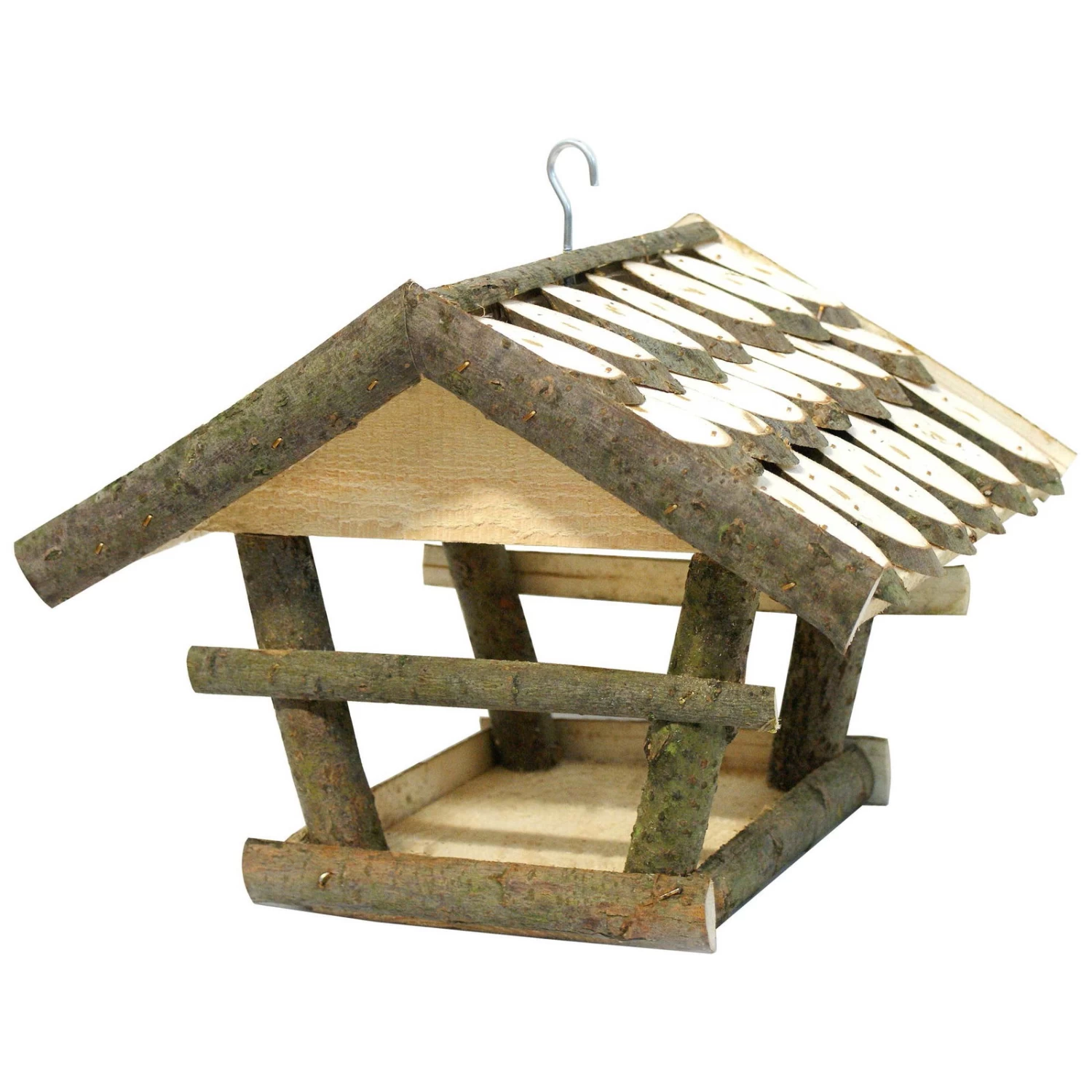 Vogelhaus Mit Erlendach, 38 X 32 X 26 – 29 Cm Zum Aufhängen 1 Vogelhaus Mit Erlendach, 38 X 32 X 26 – 29 Cm Zum Aufhängen