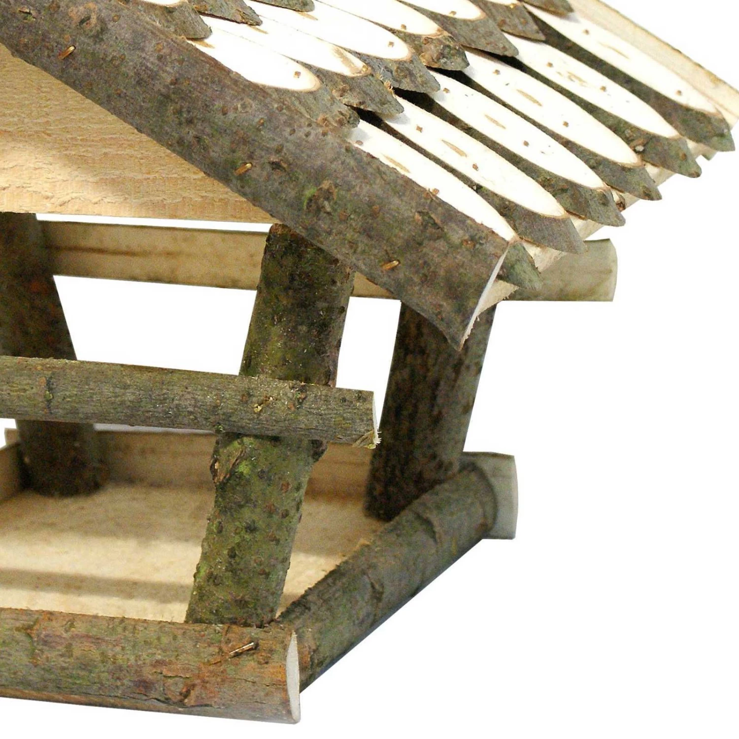 Vogelhaus Mit Erlendach, 38 X 32 X 26 – 29 Cm Zum Aufhängen 2 Vogelhaus Mit Erlendach, 38 X 32 X 26 – 29 Cm Zum Aufhängen – Bild 2