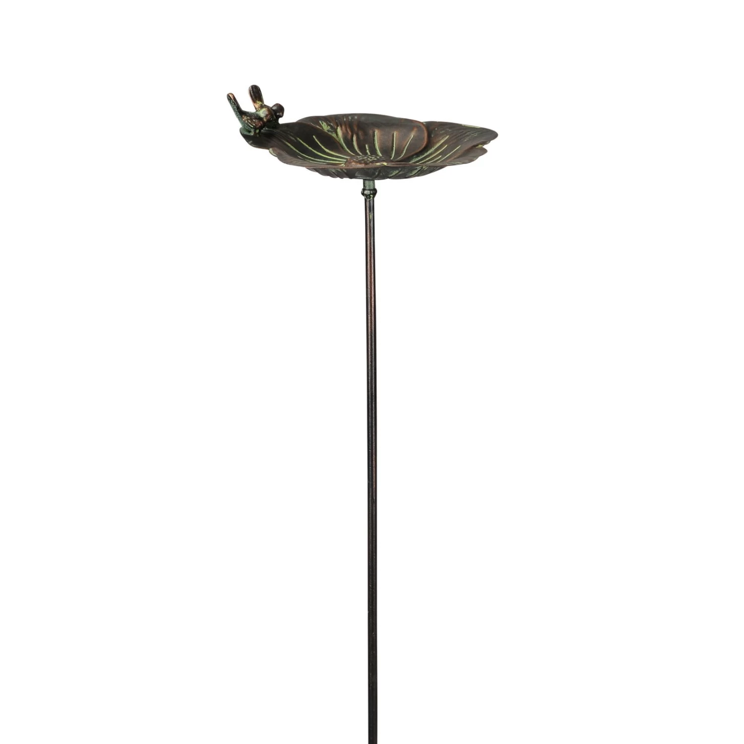 Vogeltränke Am Stab, Bronzeoptik, 25 X 24 X 8 Cm 1 Vogeltränke Am Stab, Bronzeoptik, 25 X 24 X 8 Cm