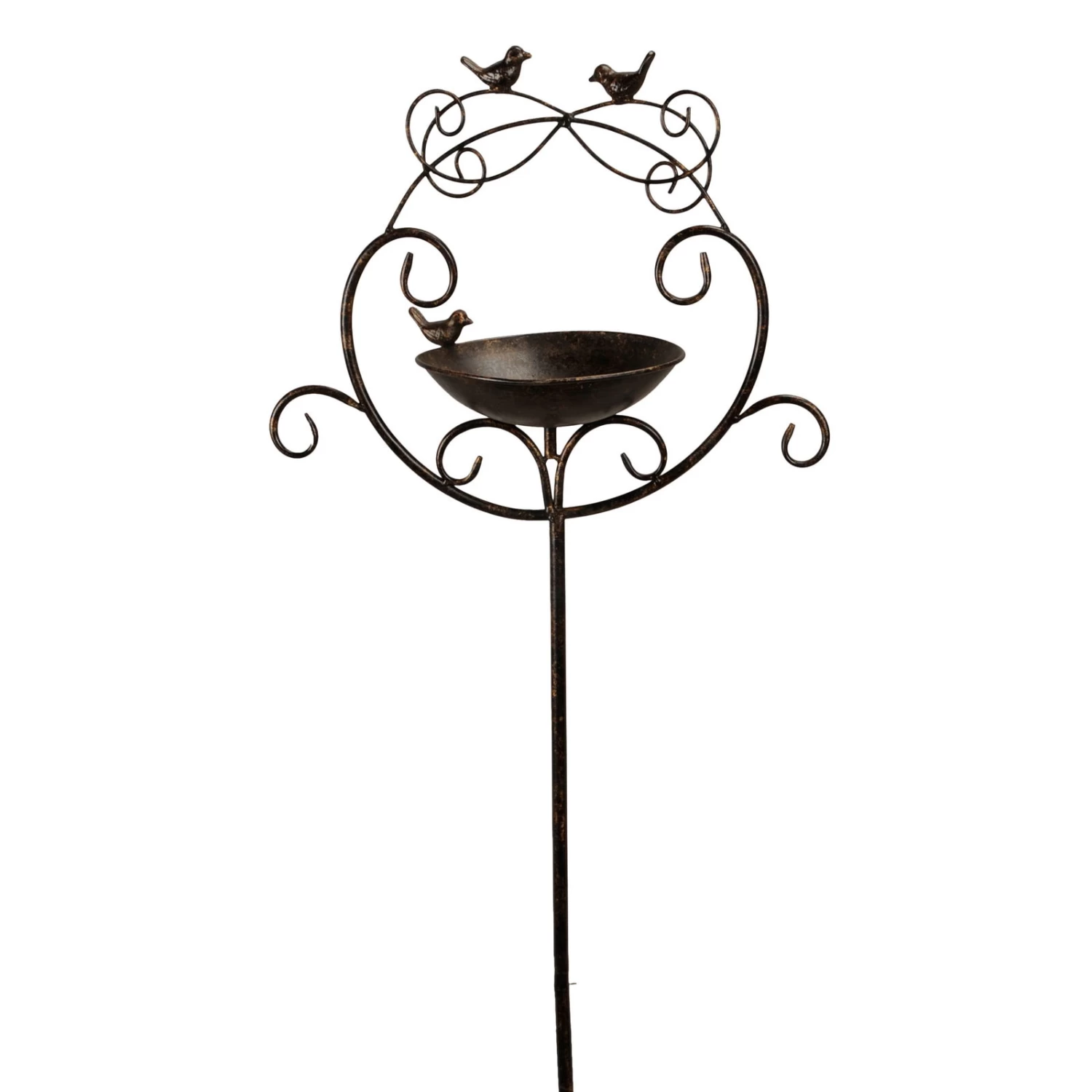 Vogeltränke Am Stab, Braun, Höhe Ca. 157 Cm 1 Vogeltränke Am Stab, Braun, Höhe Ca. 157 Cm