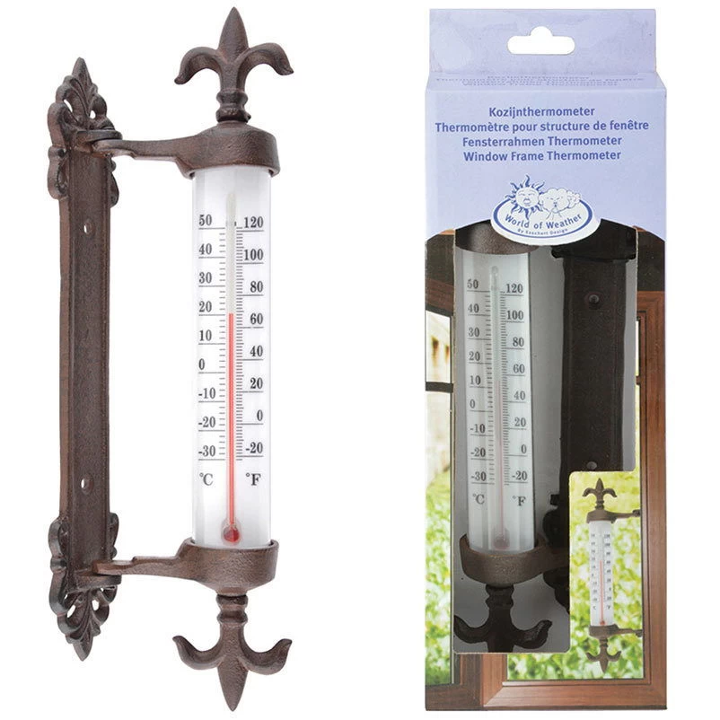 Fensterrahmen Thermometer Aus Gusseisen 1 Fensterrahmen Thermometer Aus Gusseisen