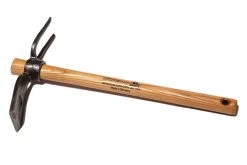 Krumpholz Gartenhäckchen Geschmiedet, Mit 2 Zinken, Rundem Auge Und Eschenstiel 40 Cm