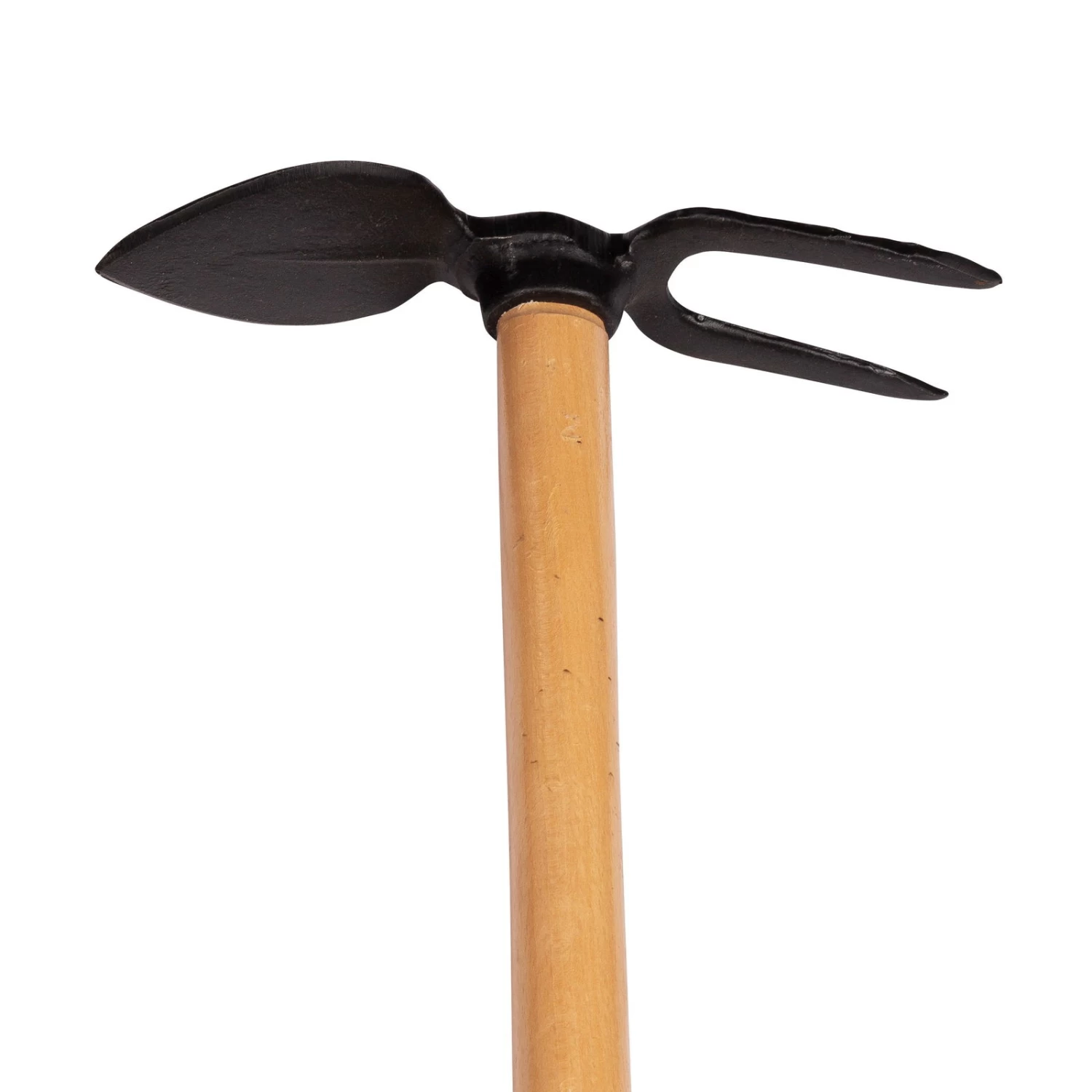 Kölle Gartenhacke, 2 Arbeitsseiten, Handgeschmiedet, Kohlenstoffstahl, Stiel 50 Cm, Buche 2 Kölle Gartenhacke, 2 Arbeitsseiten, Handgeschmiedet, Kohlenstoffstahl, Stiel 50 Cm, Buche – Bild 2