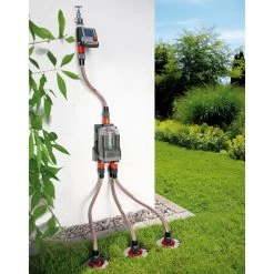 Wasserverteiler, Gardena, Bis 6 Anschlussgeräte, Für Bewässerungscomputer -Gartenbedarf Verkäufe 0930101138 Wasserverteiler automatic 6 61557