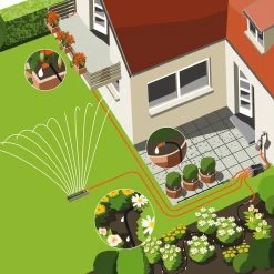 Wasserverteiler, Gardena, Bis 6 Anschlussgeräte, Für Bewässerungscomputer -Gartenbedarf Verkäufe 0930101138 Wasserverteiler automatic 9 61554