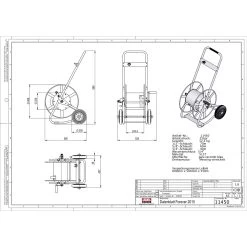 Schlauchwagen Forever, Metall, Schlauchdurchmesser 13/16/19/ 25 Mm -Gartenbedarf Verkäufe 0930200465 Schlauchwagen Forever Metall D13 16 19mm 6 61944