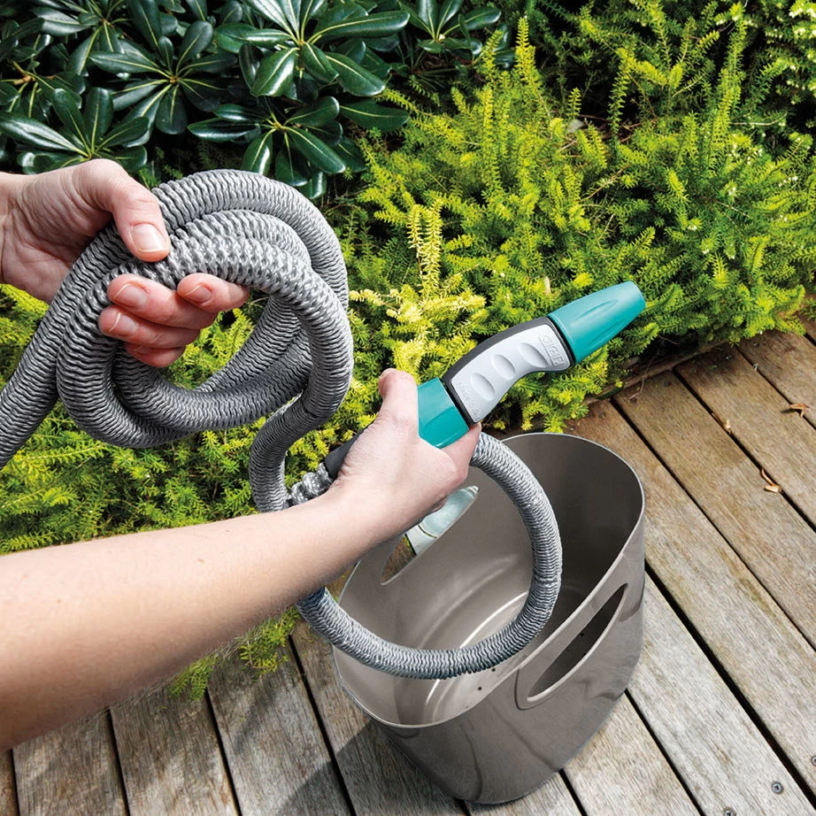 Aquapop Mit Selbstaufdehnbarem Schlauch, 5-15m, Braun, Kunststoff / Polyester 5 Aquapop Mit Selbstaufdehnbarem Schlauch, 5-15m, Braun, Kunststoff / Polyester – Bild 5