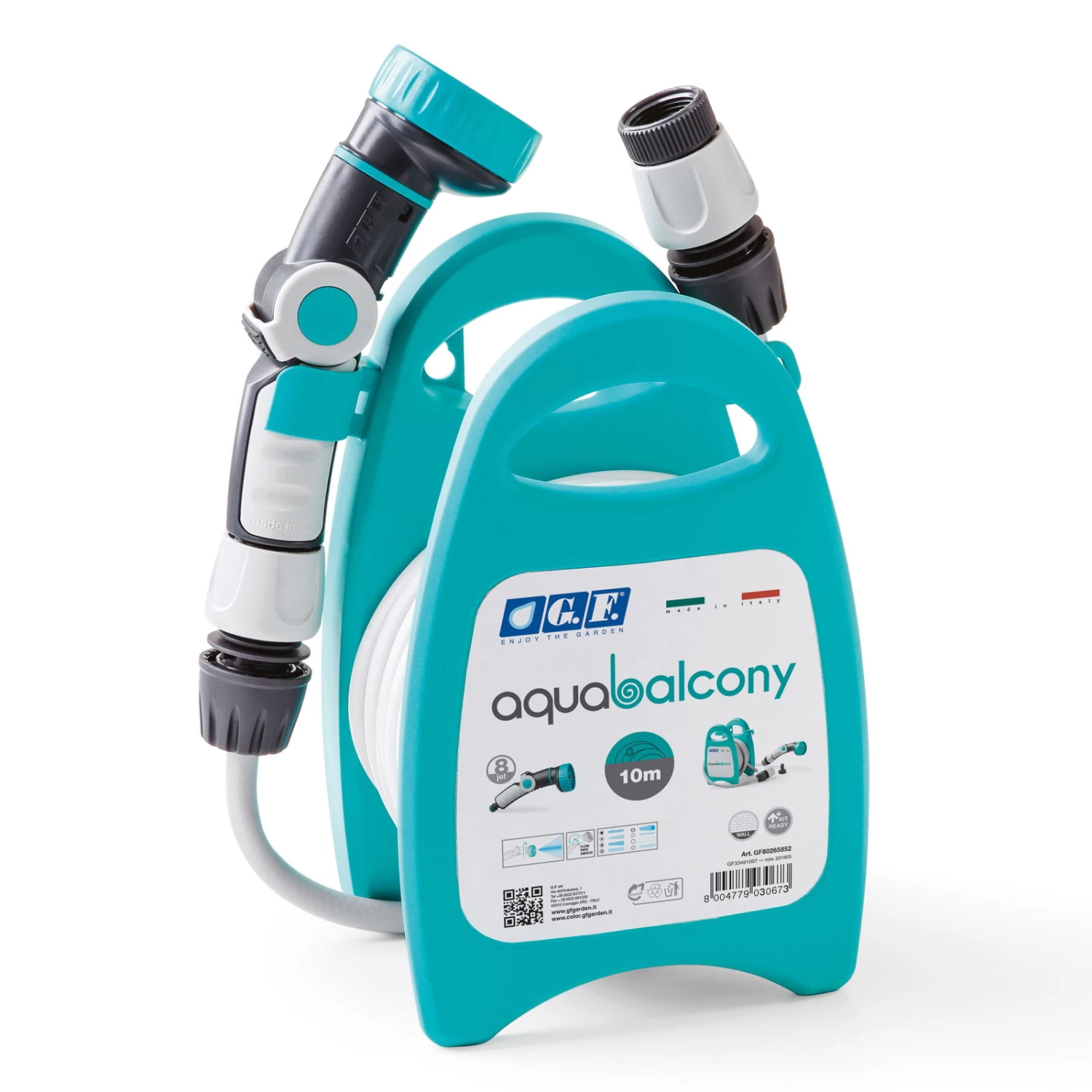 Aqua Balcony Schlauchtrommel Mit 10 M Schlauch, Aquamarin 1 Aqua Balcony Schlauchtrommel Mit 10 M Schlauch, Aquamarin