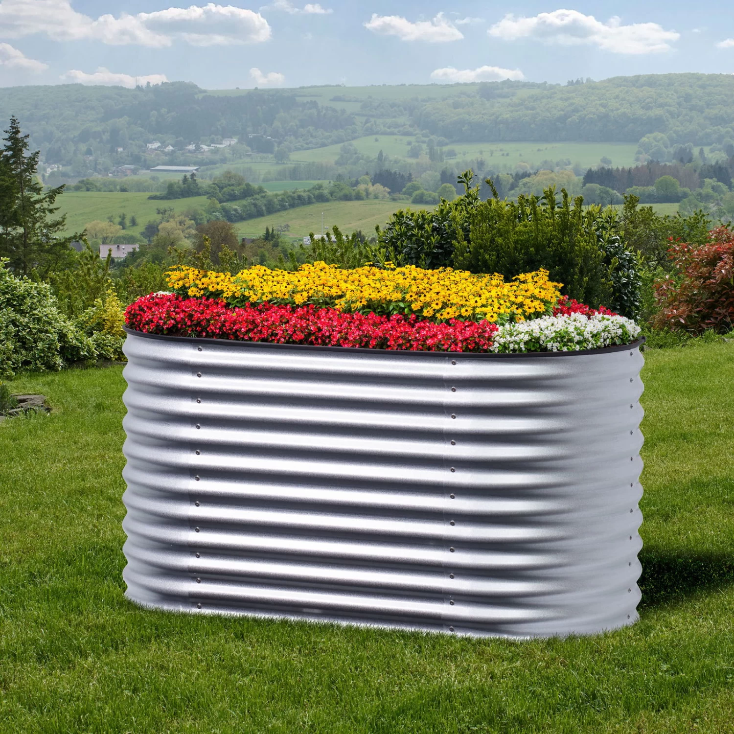 Hochbeet 'Welle', Oval, Mit Kantenschutz 2 Hochbeet 'Welle', Oval, Mit Kantenschutz – Bild 2