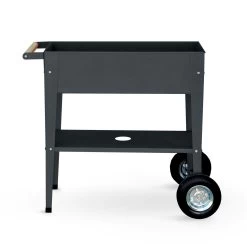 Hochbeet-Trolley Mit Rädern, Anthrazit, Metall, 75 X 35 X 80 Cm, 47 L -Gartenbedarf Verkäufe 0980250141 Urban Garden Trolly auf Raedern anthrazit 7 84496