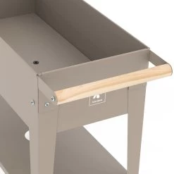 Hochbeet-Trolley Mit Rädern, Taupe, Metall, 75 X 35 X 80 Cm, 47 L -Gartenbedarf Verkäufe 0980250143 Urban Garden Trolly auf Raedern taupe 5 84523
