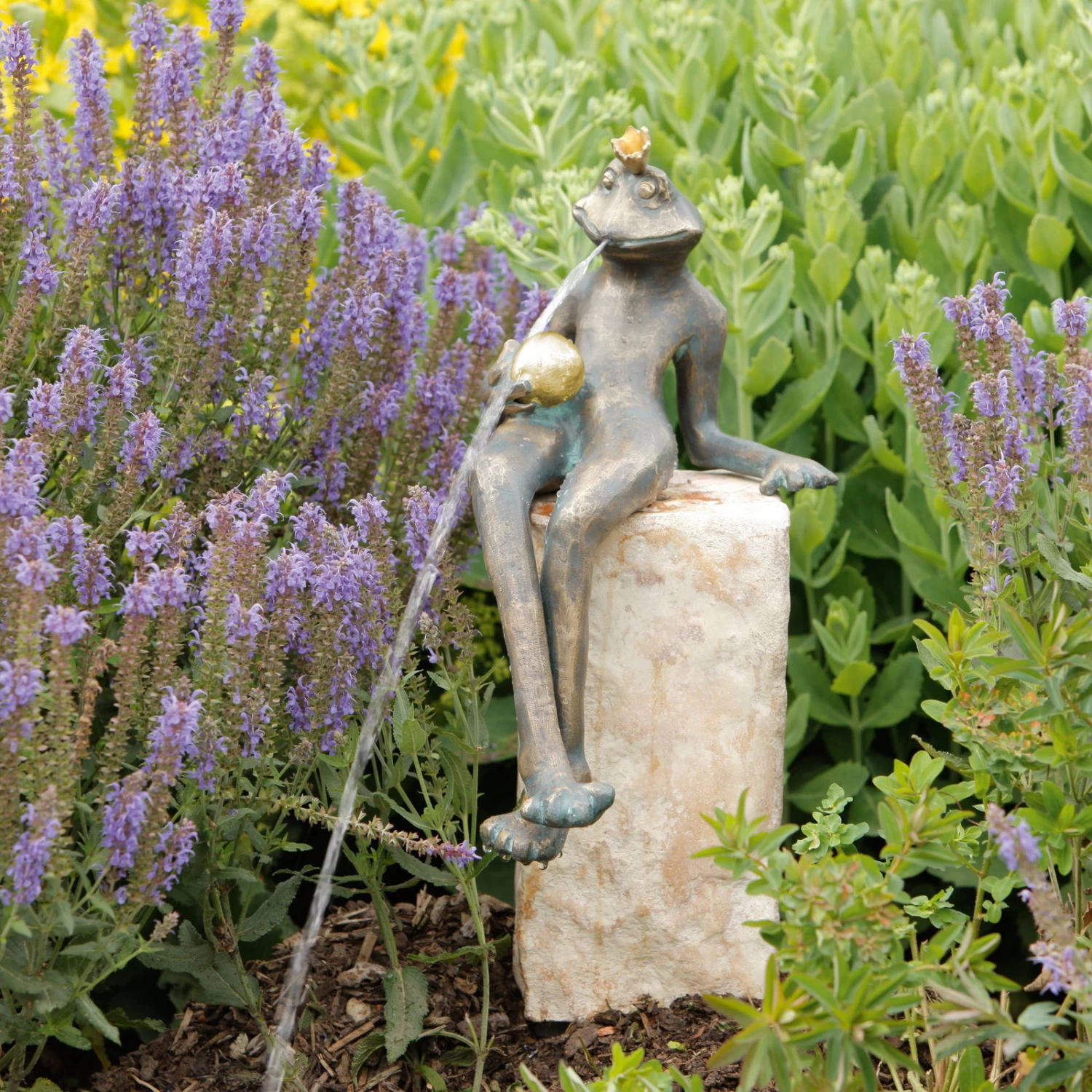 Gartenfigur "Froschkönig Gunter" Von Rottenecker, Bronze, Höhe: 32 Cm 1 Gartenfigur "Froschkönig Gunter" Von Rottenecker, Bronze, Höhe: 32 Cm