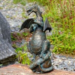 Rottenecker Bronze-Drache Mit Walnuss, Wasserspeiend, 29 X 19 X 11 Cm -Gartenbedarf Verkäufe 0980306260 Drache mit Walnuss H29xB19xL11cm1 75588