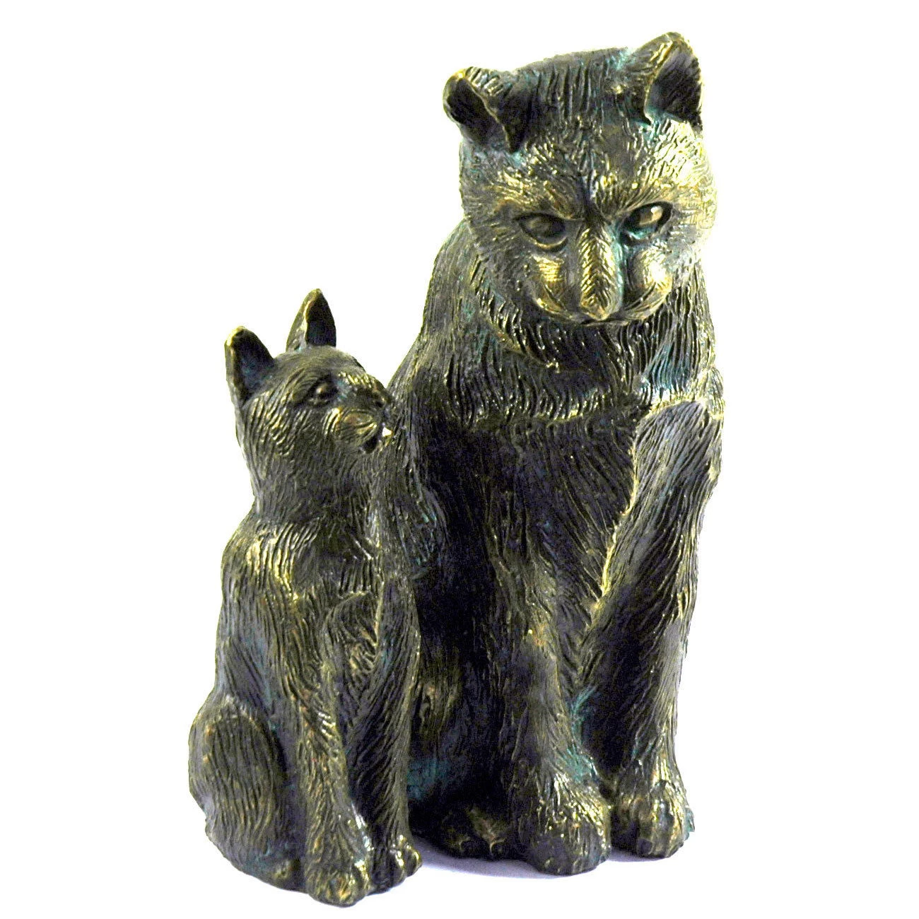 Rottenecker Bronze-Katze Mit Baby, 22 X 13,5 X 11 Cm 2 Rottenecker Bronze-Katze Mit Baby, 22 X 13,5 X 11 Cm – Bild 2