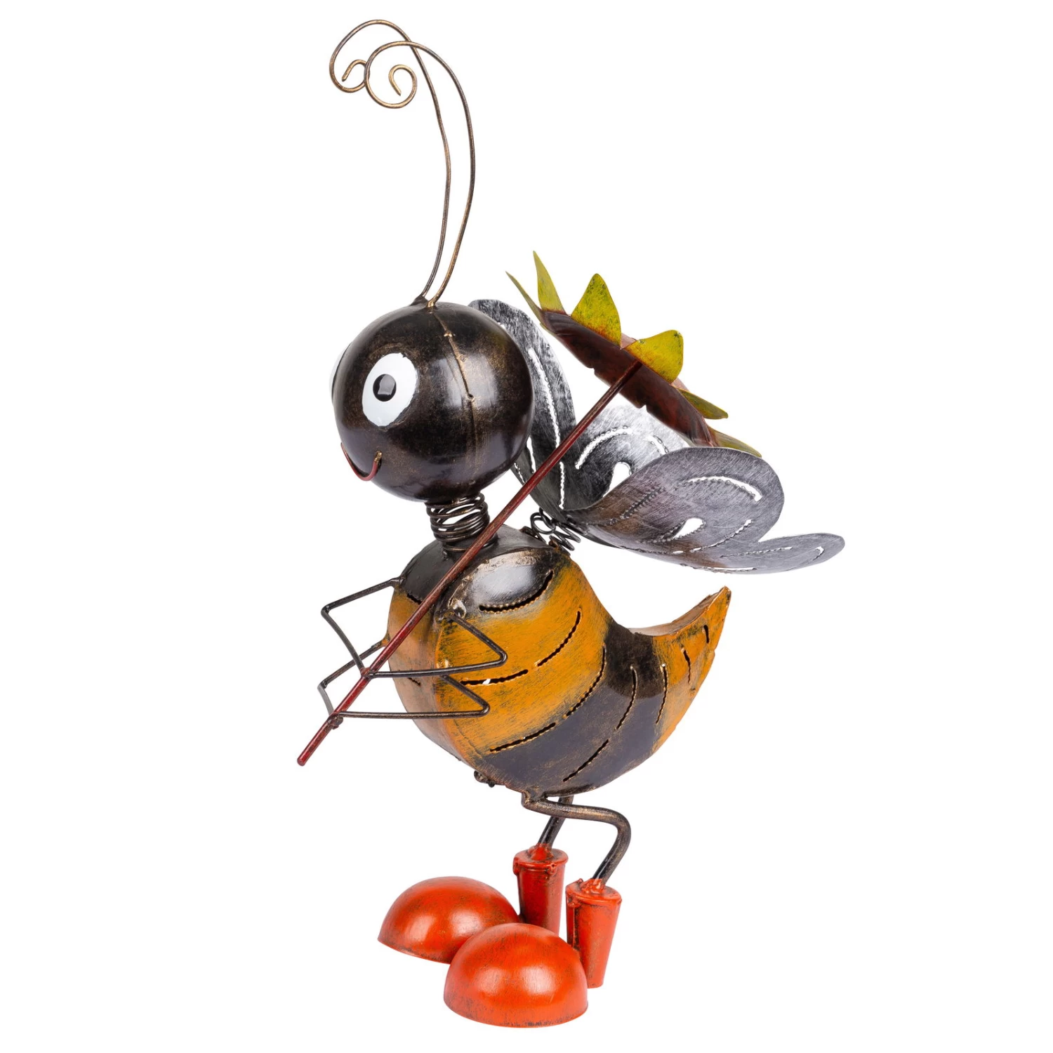 Biene Mit Sonnenblume, Metall, 36 X 22 X 23 Cm 2 Biene Mit Sonnenblume, Metall, 36 X 22 X 23 Cm – Bild 2