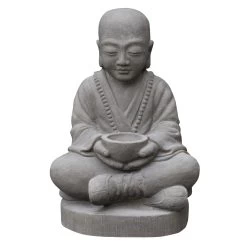 Buddha-Statue, Trockensteinguss, 33 X 30 X 54 Cm