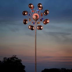 Solarwindrad Venti, Integrierte Solar Glaskugeln, Höhe 130 Cm -Gartenbedarf Verkäufe 0980403912 Windrad Venti 64772