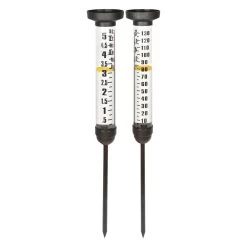 Regenmesser, Schwarz, Kunststoff, 12 X 12 X 105 Cm, 0,29 Kg