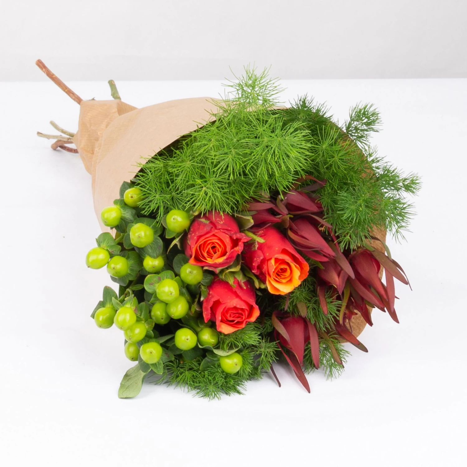 Blumenbund Rose 'Espana' Mit Zierspargel, Mit Gratis Grußkarte 2 Blumenbund Rose 'Espana' Mit Zierspargel, Mit Gratis Grußkarte – Bild 2