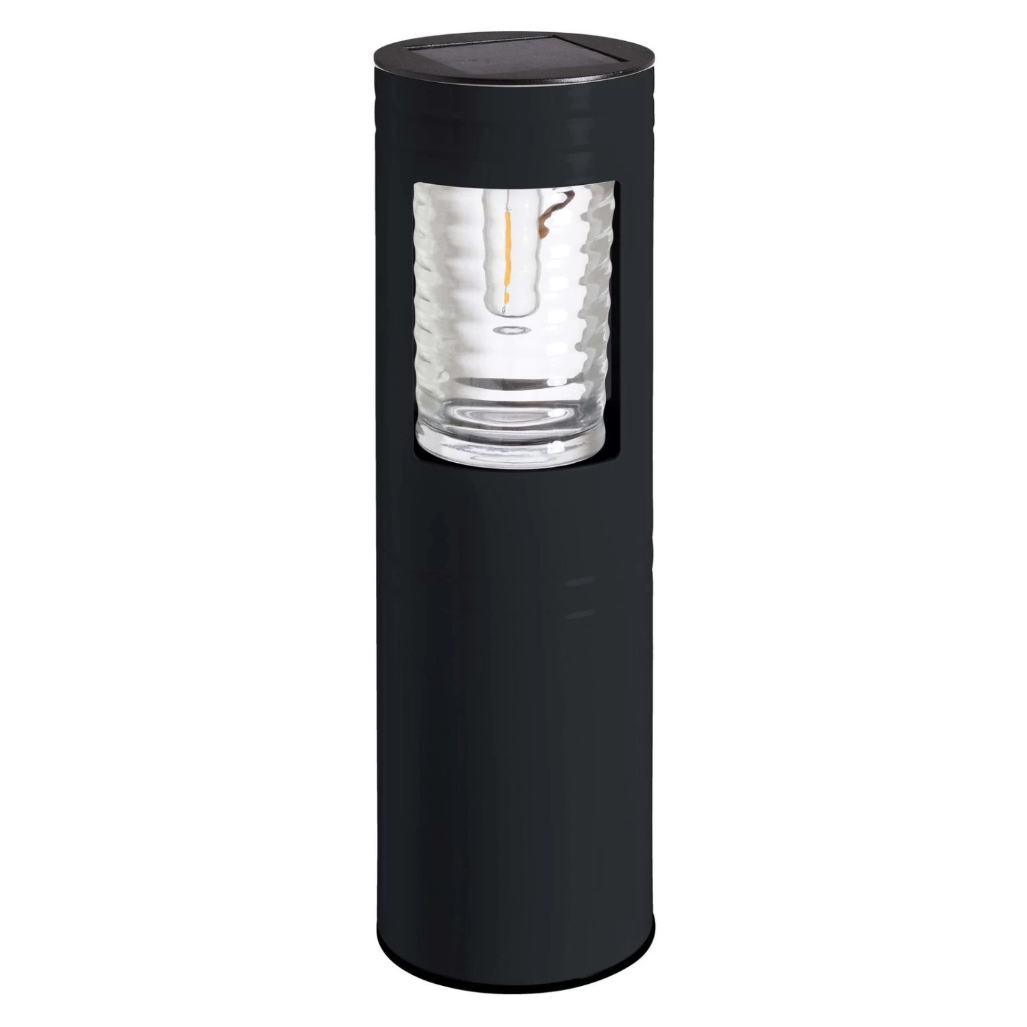 Solar-Poller „Vestal“ In Schwarz Aus Metall/Glas Mit 30 Lumen, Maße 46 X 10 Cm 2 Solar-Poller „Vestal“ In Schwarz Aus Metall/Glas Mit 30 Lumen, Maße 46 X 10 Cm – Bild 2