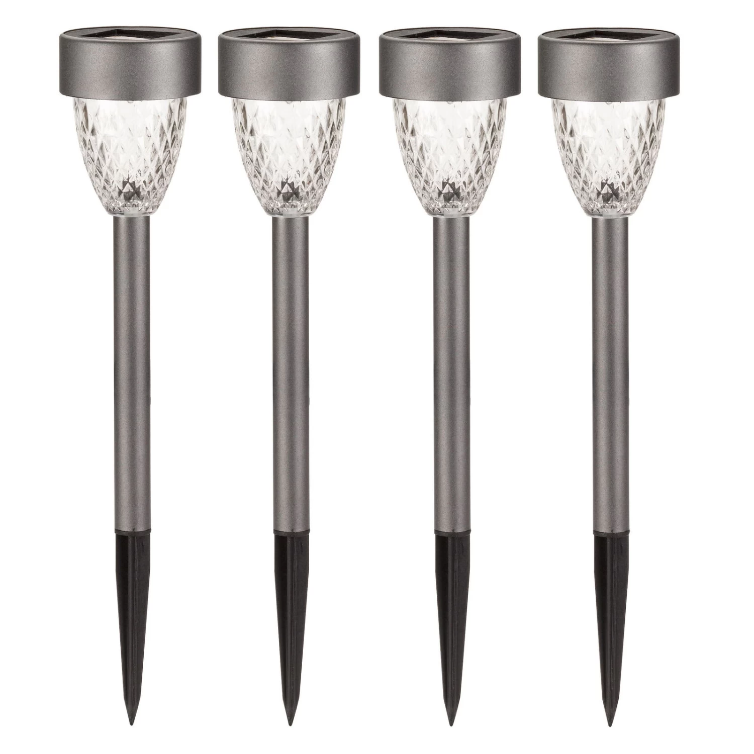 Gartenleuchte 'Cygnus', 4er-Set, Grau, Edelstahl 2 Gartenleuchte 'Cygnus', 4er-Set, Grau, Edelstahl – Bild 2