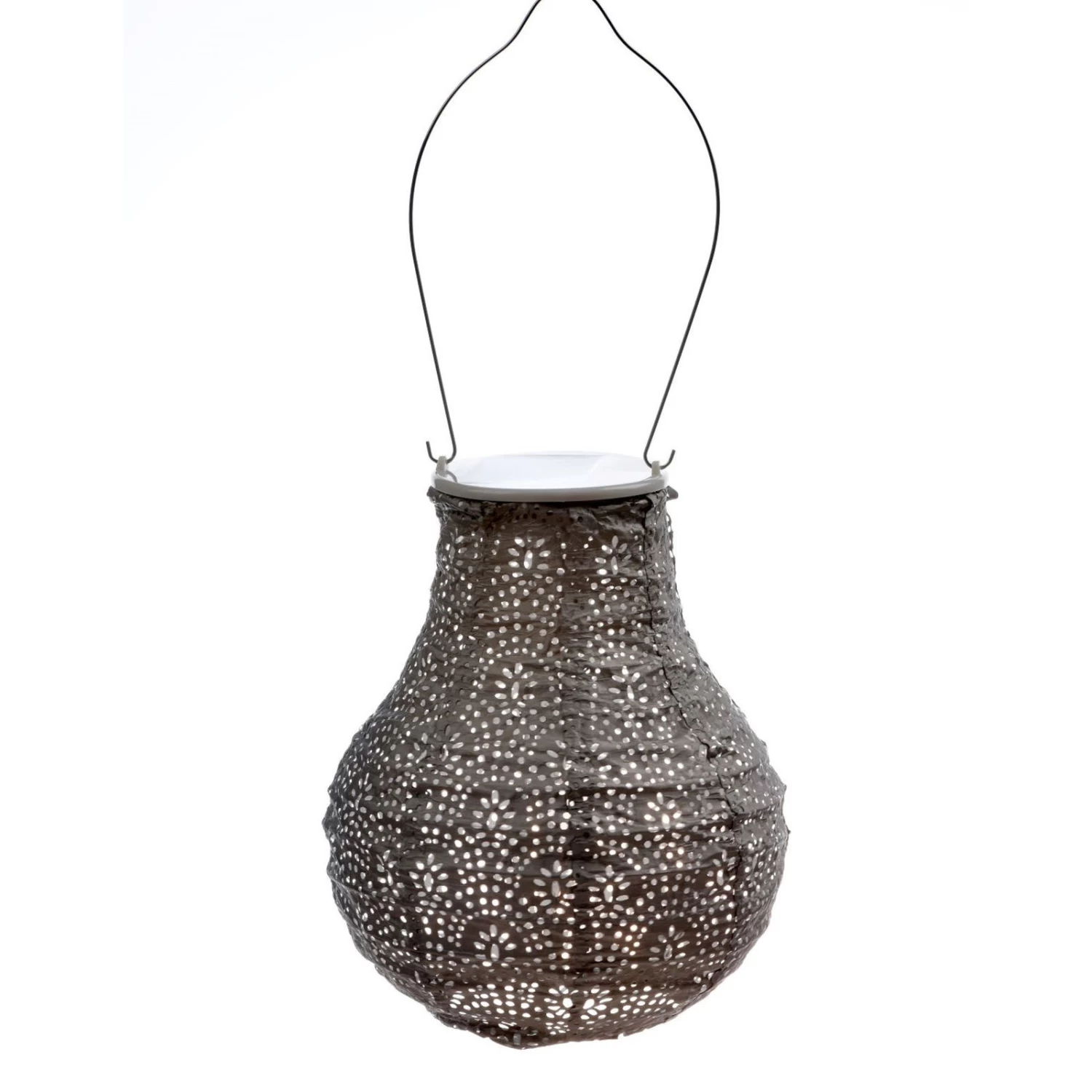 Solarlaterne 'Bulb 16', Taupe, Ø 16 X 20 Cm 1 Solarlaterne 'Bulb 16', Taupe, Ø 16 X 20 Cm