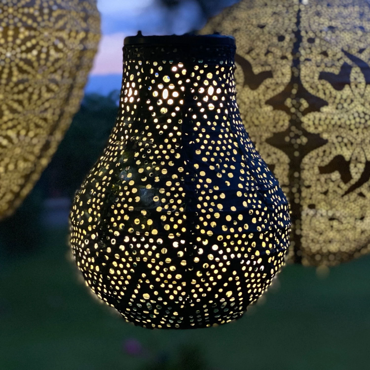 Solarlaterne 'Bulb 16', Petrol, Ø 16 X 20 Cm 2 Solarlaterne 'Bulb 16', Petrol, Ø 16 X 20 Cm – Bild 2