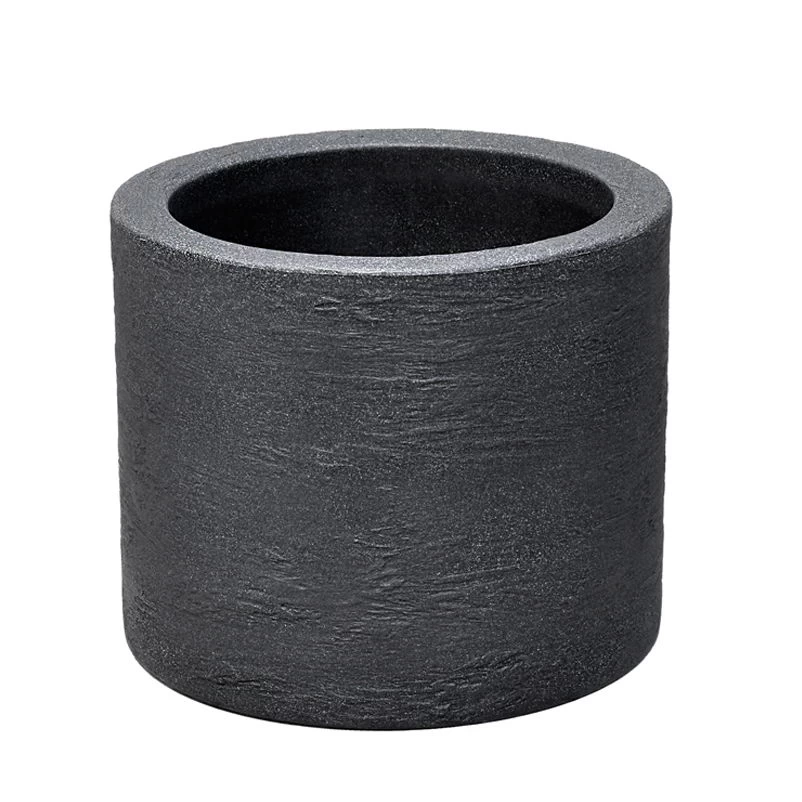 Pflanzgefäß "Kubus" Anthrazit, Rund, Ø 39 Cm, Höhe 33 Cm, Füllvolumen 18 L 1 Pflanzgefäß "Kubus" Anthrazit, Rund, Ø 39 Cm, Höhe 33 Cm, Füllvolumen 18 L