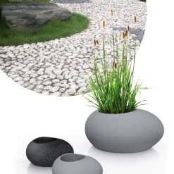 Pflanzstein Flow, Stony Grey, L 48 X B 38 X H 23 Cm -Gartenbedarf Verkäufe 3210103633 3210103634 3210103635 3210103636 Pflanzstein Flow stony black grey 55927