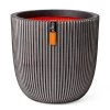 Pflanzgefäß 'Groove', Anthrazit, Ø 35 X H 34 Cm