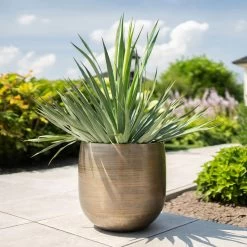 Pflanzgefäß 'Rowen', Gold, Ø 42 X H 41 Cm 11 Pflanzgefäß 'Rowen', Gold, Ø 42 X H 41 Cm -Gartenbedarf Verkäufe 3210801622 Pflanzgefaess Rowen gold D 42 x H 41 cm 1 114988