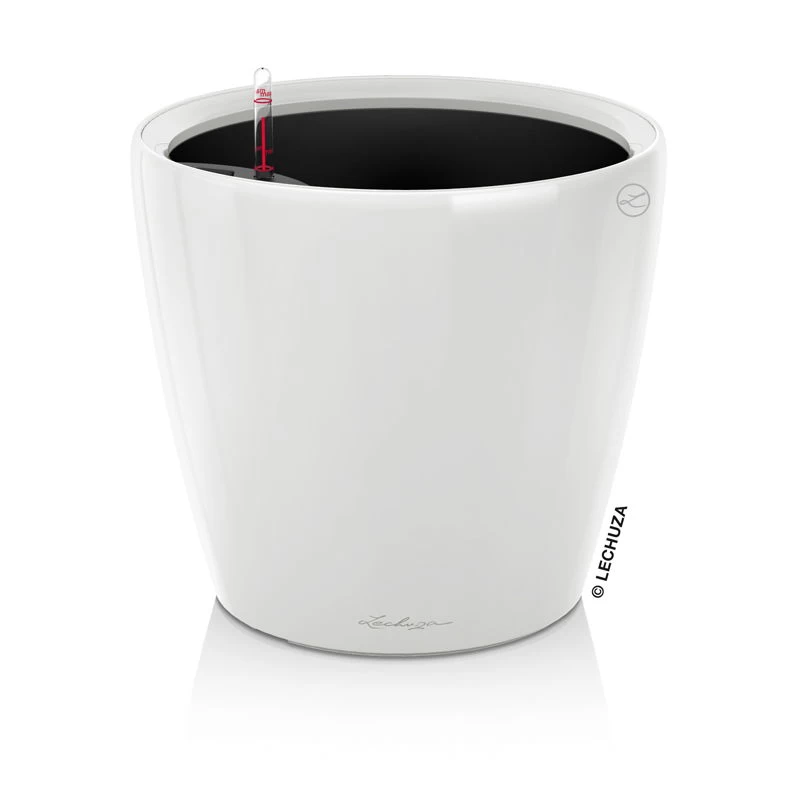 LECHUZA Classico Premium 35 LS, Weiß Hochglanz, All-in-One-Set, Ø 35 Cm, H:33 Cm 3 LECHUZA Classico Premium 35 LS, Weiß Hochglanz, All-in-One-Set, Ø 35 Cm, H:33 Cm – Bild 3