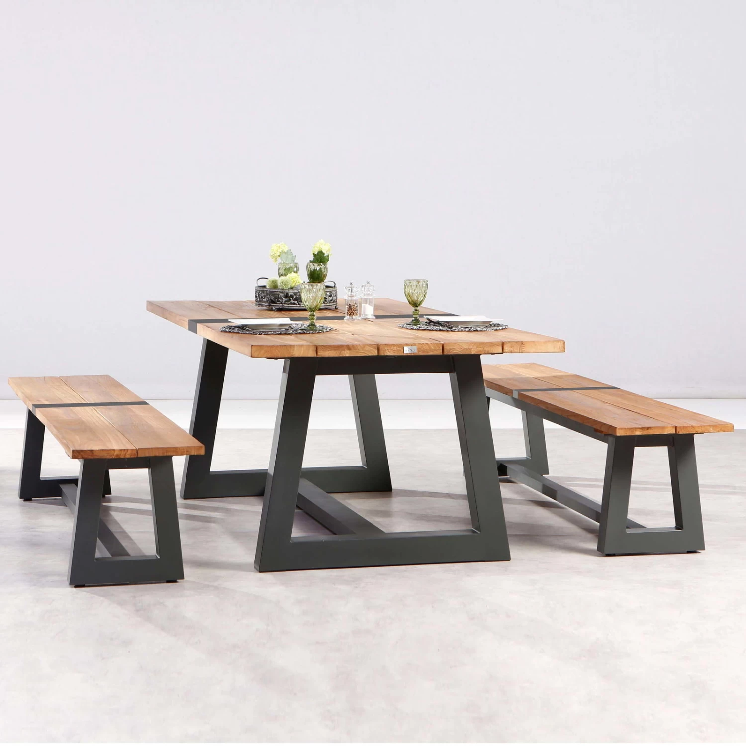 Best Alu-Bank Campione, Teakholz, Anthrazit, 45 X 220 X 40 Cm 5 Best Alu-Bank Campione, Teakholz, Anthrazit, 45 X 220 X 40 Cm – Bild 5