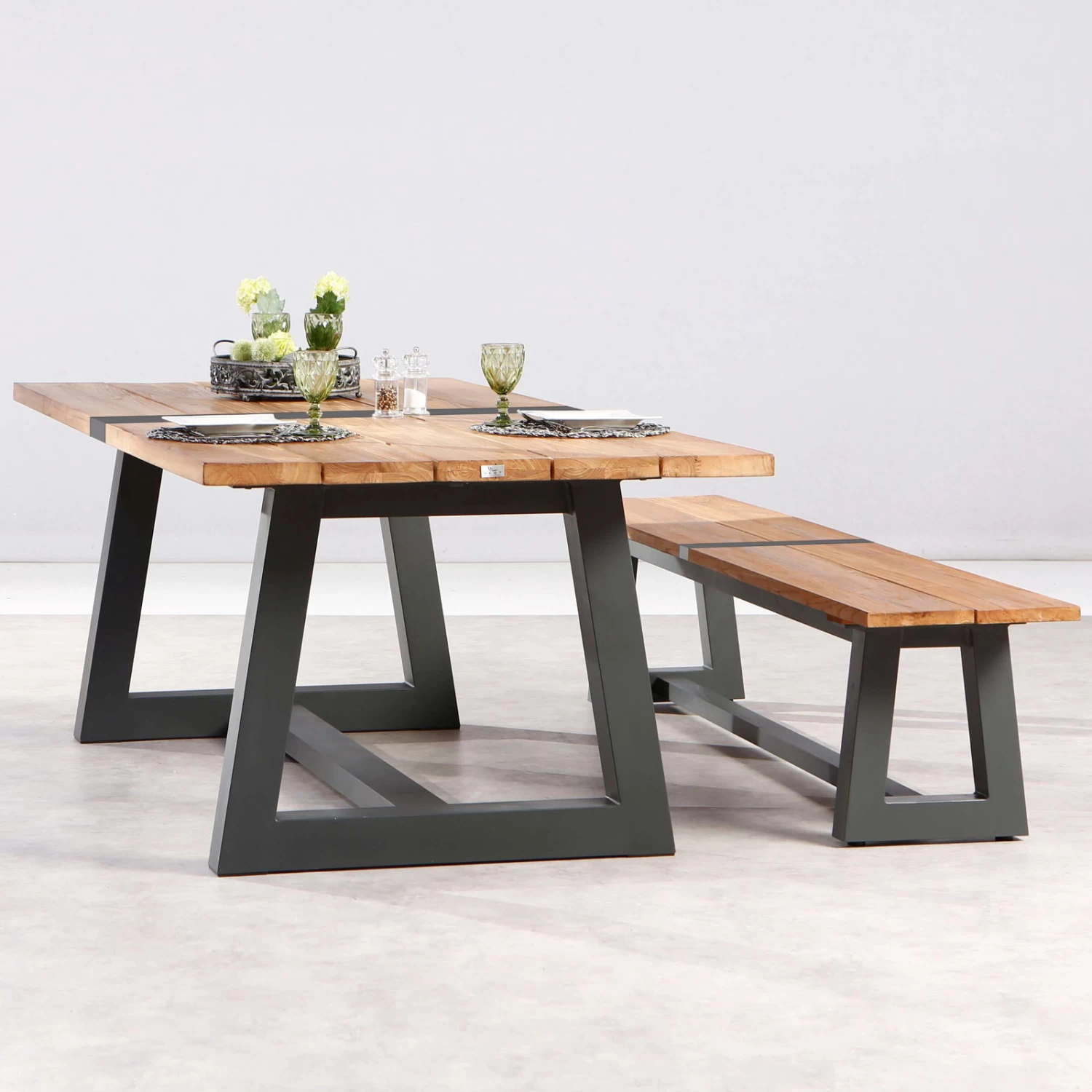 Best Alu-Bank Campione, Teakholz, Anthrazit, 45 X 220 X 40 Cm 3 Best Alu-Bank Campione, Teakholz, Anthrazit, 45 X 220 X 40 Cm – Bild 3