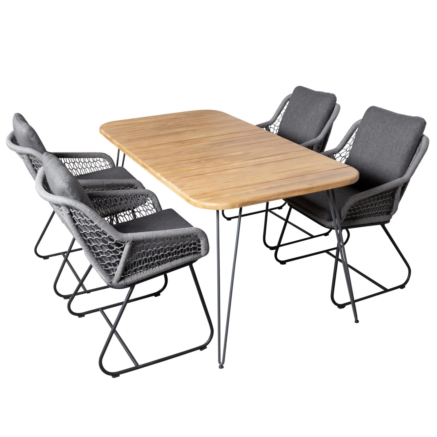 Dining-Sessel 'Portofino' Inkl. Auflage, Anthrazit 5 Dining-Sessel 'Portofino' Inkl. Auflage, Anthrazit – Bild 5