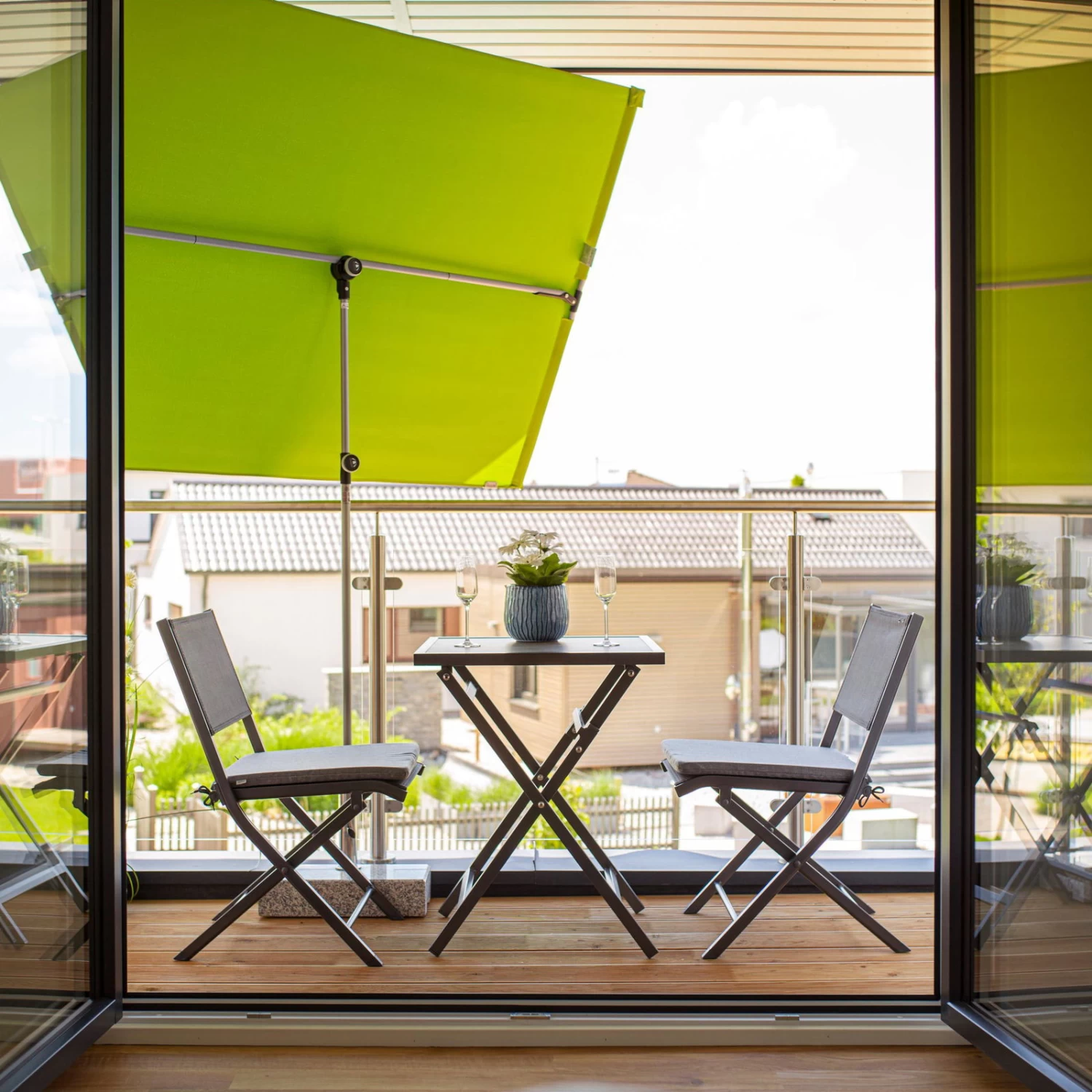 Doppler Alu-Balkonset 'Expert', 3-tlg., Anthrazit 1 Doppler Alu-Balkonset 'Expert', 3-tlg., Anthrazit