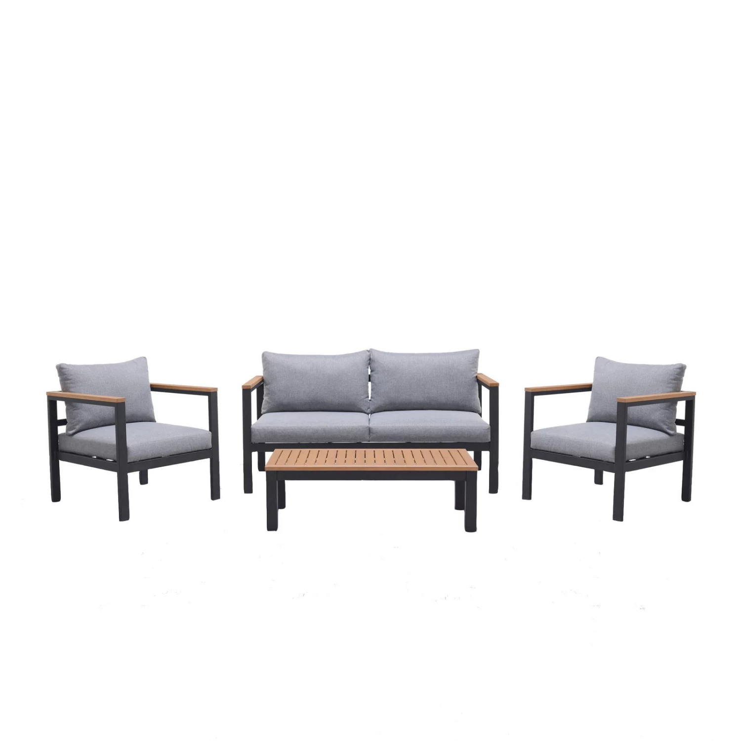 Loungeset 'Kingsbury' Inkl. Auflagen, 5tlg., Dunkelgrau 1 Loungeset 'Kingsbury' Inkl. Auflagen, 5tlg., Dunkelgrau