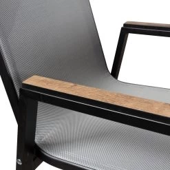 Stapelsessel, Schwarz, Grau, Ca. 86 X 66 X 56 Cm -Gartenbedarf Verkäufe 3910302657 Alu Sessel schwarz Textilen grau 4 102336