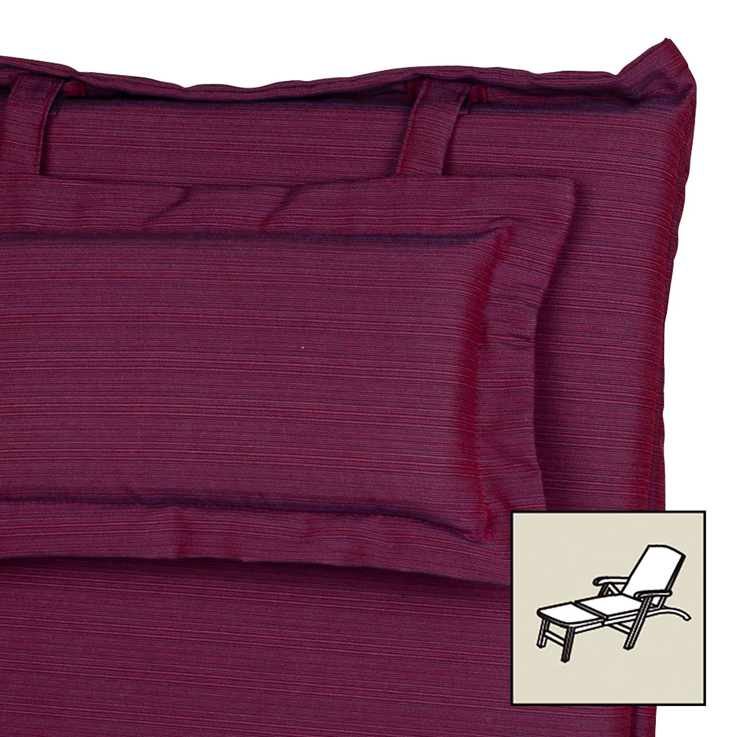 Kölle Deckchairauflage, Diva, Dralon, Bordeaux 1 Kölle Deckchairauflage, Diva, Dralon, Bordeaux