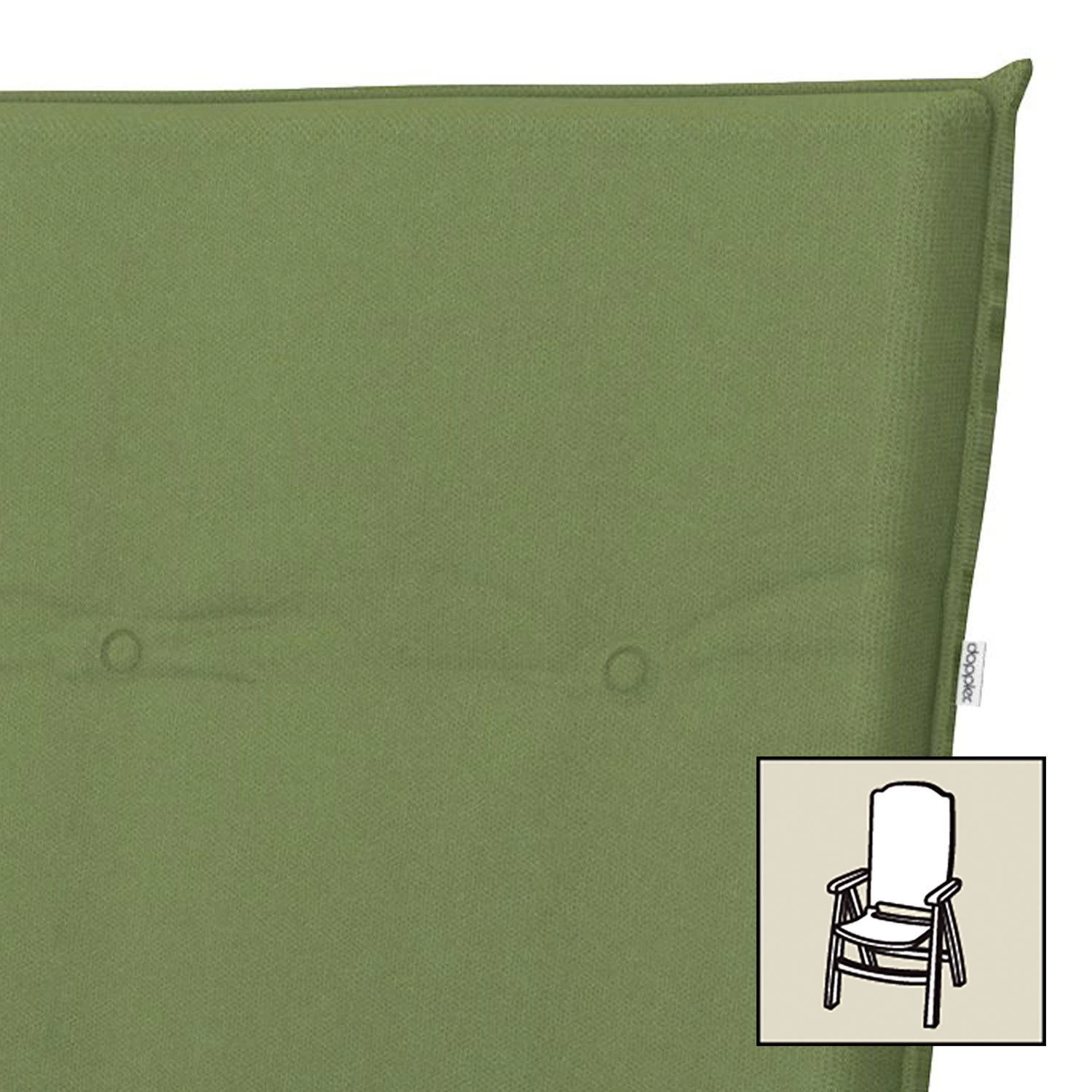 Doppler Hochlehnerauflage '8041', Grün, Ca. 119 X 48 X 6 Cm, 100 % Dralon 1 Doppler Hochlehnerauflage '8041', Grün, Ca. 119 X 48 X 6 Cm, 100 % Dralon