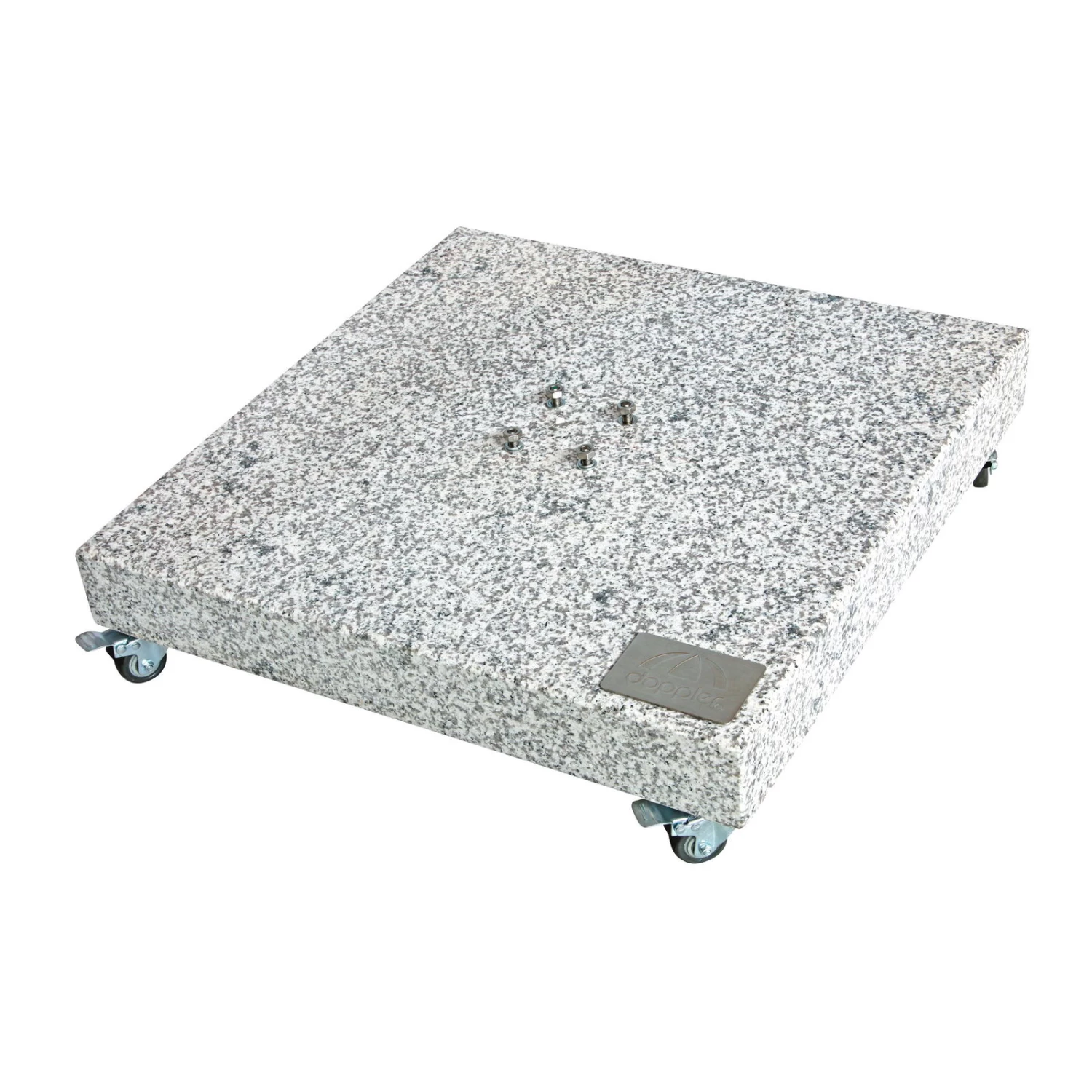 Doppler Granitplatte Mit Rollen, Sockel Für Sonnenschirm, 140 Kg, 80 X 80 X 8 Cm 1 Doppler Granitplatte Mit Rollen, Sockel Für Sonnenschirm, 140 Kg, 80 X 80 X 8 Cm