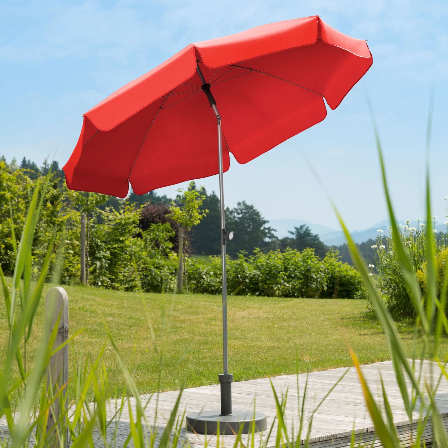 Mittelstockschirm 'Locarno', Ø 200 Cm 1 Mittelstockschirm 'Locarno', Ø 200 Cm