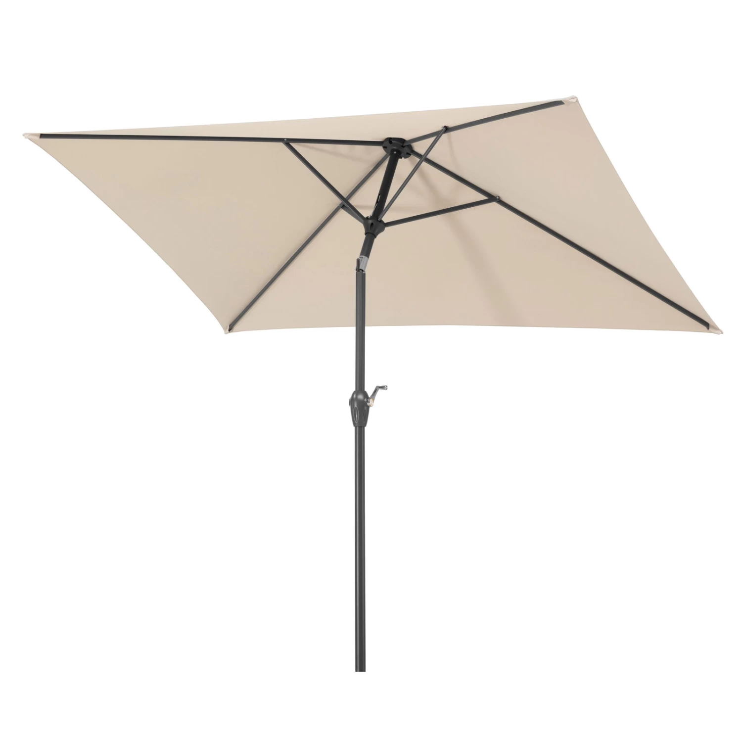 Mittelstockschirm 'Bilbao', Ca. 210 X 130 Cm, Natur 3 Mittelstockschirm 'Bilbao', Ca. 210 X 130 Cm, Natur – Bild 3