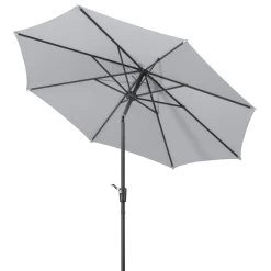 Mittelstockschirm 'Harlem', Ø Ca. 270 Cm -Gartenbedarf Verkäufe 3910503145 Sonnenschirm Harlem silbergrau 7 90449