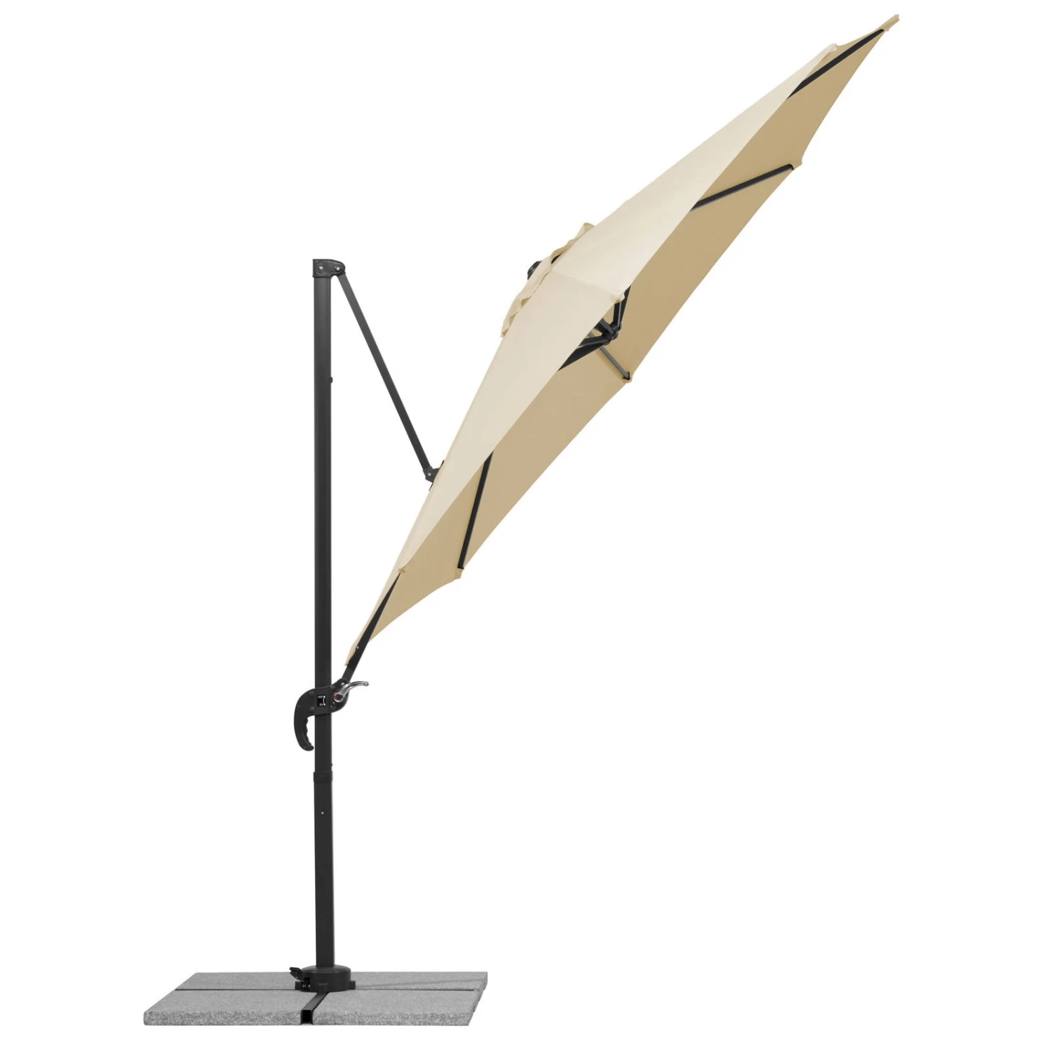 Sonnenschirm 'Rhodos Junior', Ø 300 Cm, Natur 4 Sonnenschirm 'Rhodos Junior', Ø 300 Cm, Natur – Bild 4