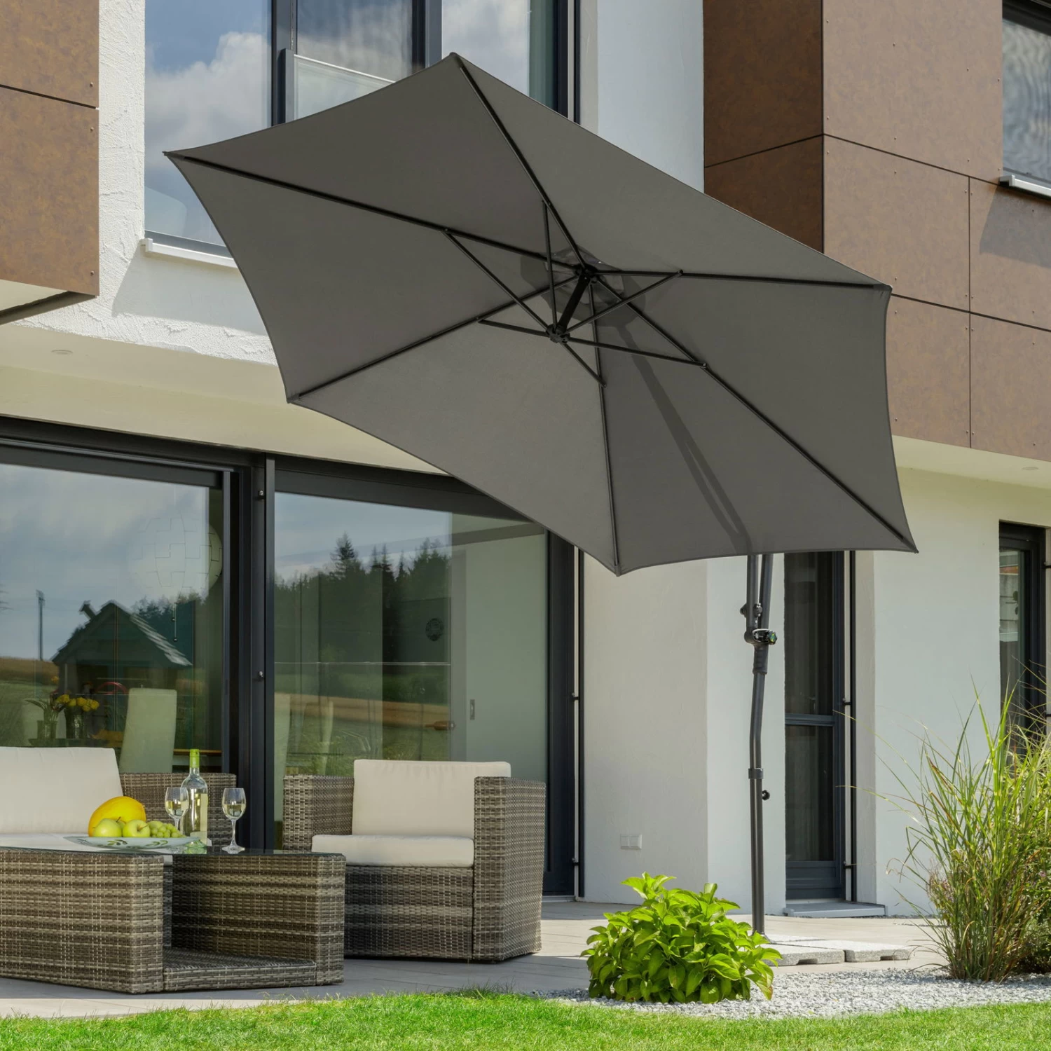 Pendelschirm, 'Genua', Ø Ca. 300 Cm 1 Pendelschirm, 'Genua', Ø Ca. 300 Cm