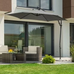 Pendelschirm, 'Genua', Ø Ca. 300 Cm 16 Pendelschirm, 'Genua', Ø Ca. 300 Cm -Gartenbedarf Verkäufe 3910503209 Ampelschirm Genua anthrazit 4 90702